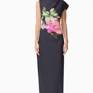 Azelie Asymmetrical Gown in Black